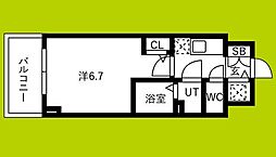 大阪市生野区巽西4丁目マンション 1Kの間取図画像