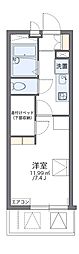レオパレスいえぷり 1Kの間取図画像