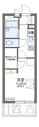 レオパレス舎利寺CF 1Kの間取図画像