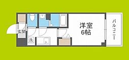 アドバンス大阪SERENO 1Kの間取図画像