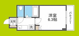 VergerZenshin 1Kの間取図画像