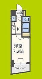 プレサンス中之島公園パークレジデンス 1Kの間取図画像