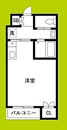プルス新北野 ワンルームの間取図画像