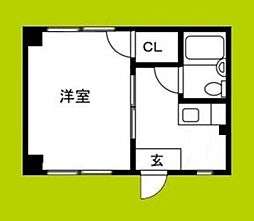 マンション池田 1Kの間取図画像