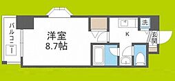 コンフォルトK 1Kの間取図画像