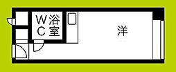 ファミールハイツ北大阪3号棟 ワンルームの間取図画像