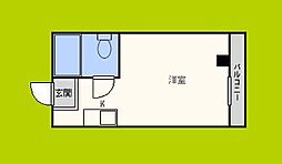 ベストレジデンスあびこ ワンルームの間取図画像