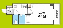 VergerZenshin 1Kの間取図画像