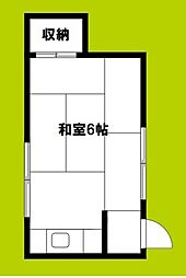八坂荘 ワンルームの間取図画像