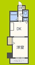 ノルデンハイム今福 1DKの間取図画像