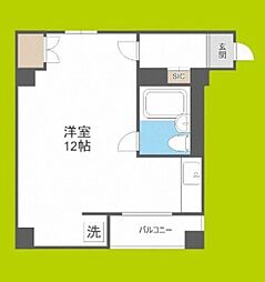 AKレジデンス ワンルームの間取図画像
