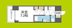 S-RESIDENCE阿波座bouncy 1Kの間取図画像