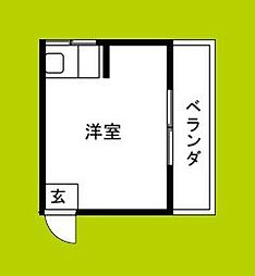プリンスマンション ワンルームの間取図画像