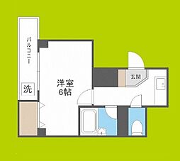 プログレス泉尾 1Kの間取図画像