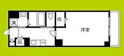 ブラン花園町 1Kの間取図画像