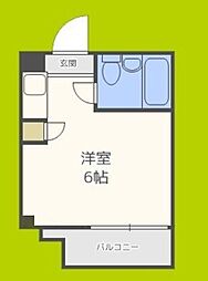 プレアール新今里4 ワンルームの間取図画像
