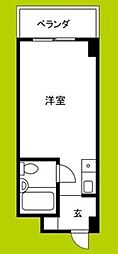 プリエール玉津 ワンルームの間取図画像