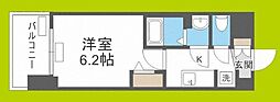 エステムコート四天王寺夕陽丘2 1Kの間取図画像