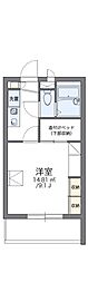 レオパレスグリーンヒルズ 1Kの間取図画像