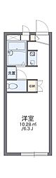 レオパレス鷹合 1Kの間取図画像
