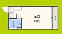 エムロード赤川 ワンルームの間取図画像