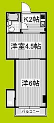 リリアン都島 2Kの間取図画像