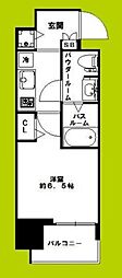スワンズシティ北堀江 1Kの間取図画像