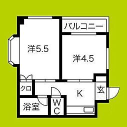 フレンドハイツ 2Kの間取図画像