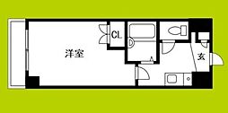 アバンダンス天神橋 1Kの間取図画像