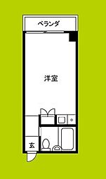 シュライン森ノ宮 ワンルームの間取図画像