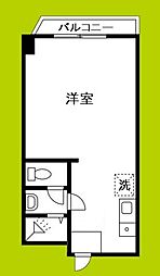 第2メゾン北梅田 ワンルームの間取図画像