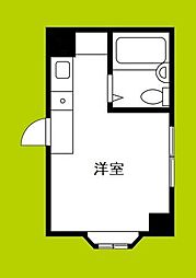 グリシーヌ弁天町 ワンルームの間取図画像