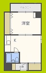 ライオンズマンション東本町第3 1LDKの間取図画像