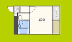 スリーデイズ新大阪 1Kの間取図画像