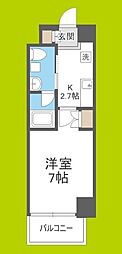 パウゼ東天満 1Kの間取図画像