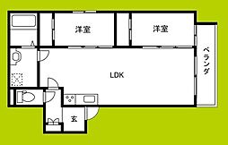 TIO HAVRE 2LDKの間取図画像