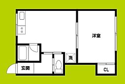 今郷マンション 1DKの間取図画像