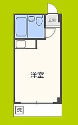 Mebius長居Residence ワンルームの間取図画像