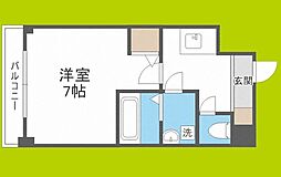 サムティ北浜大手通 1Kの間取図画像