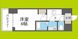 エスリードレジデンス大阪本町 1Kの間取図画像