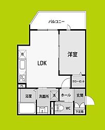 大阪市西淀川区柏里2丁目アパート 1LDKの間取図画像