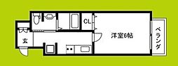 ブリリアント大阪西 1Kの間取図画像