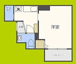 シティライフプレサンス新大阪 ワンルームの間取図画像