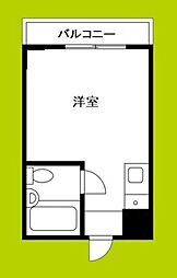 アパートメント天王寺 ワンルームの間取図画像