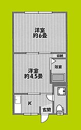 ラシーヌ姫里 2Kの間取図画像