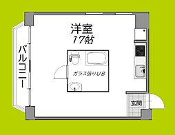 ガレット南森町 ワンルームの間取図画像