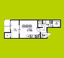 Fstyle八尾西山本町2号館 1LDKの間取図画像