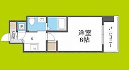 エスリード新梅田ノースポイント 1Kの間取図画像