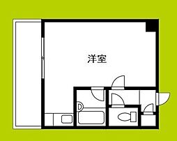 ラキアメゾン難波南 ワンルームの間取図画像