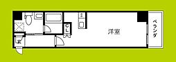 クリスタルショウワ 1Kの間取図画像